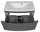 Delux Wood Gray Matte Bathroom Vanity Gray Matte 4