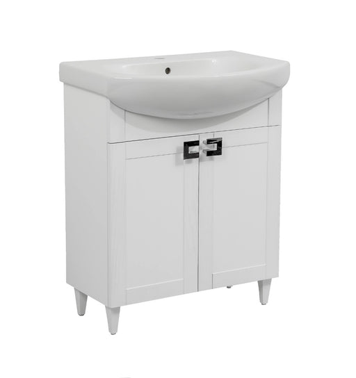 Woodmix Wood White Matte Bathroom Vanity White Matte 1