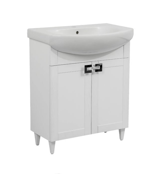 Woodmix Wood White Matte Bathroom Vanity White Matte 1