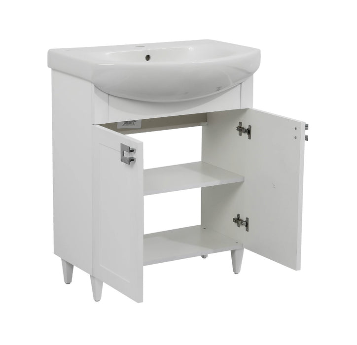 Woodmix Wood White Matte Bathroom Vanity White Matte 3