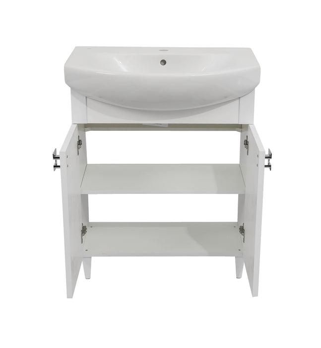 Woodmix Wood White Matte Bathroom Vanity White Matte 5