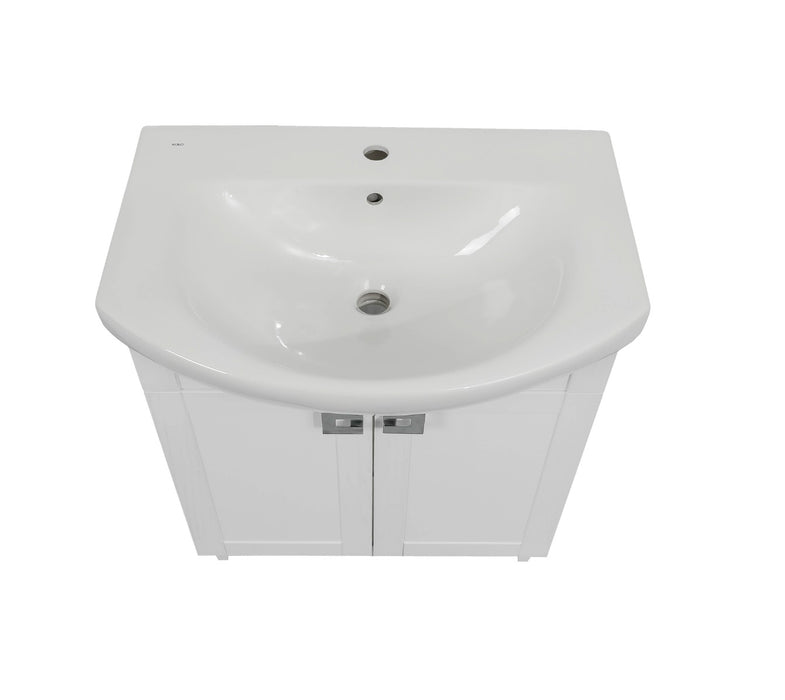 Woodmix Wood White Matte Bathroom Vanity White Matte 4