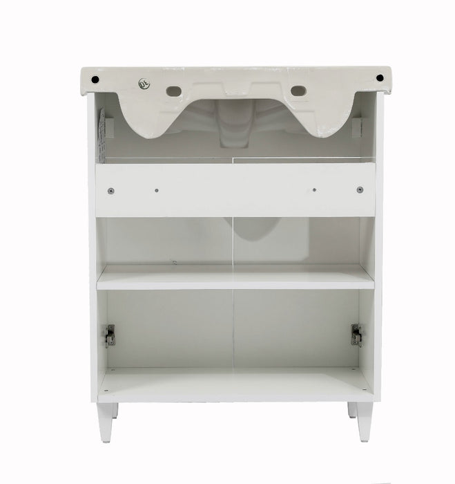 Woodmix Wood White Matte Bathroom Vanity White Matte 7