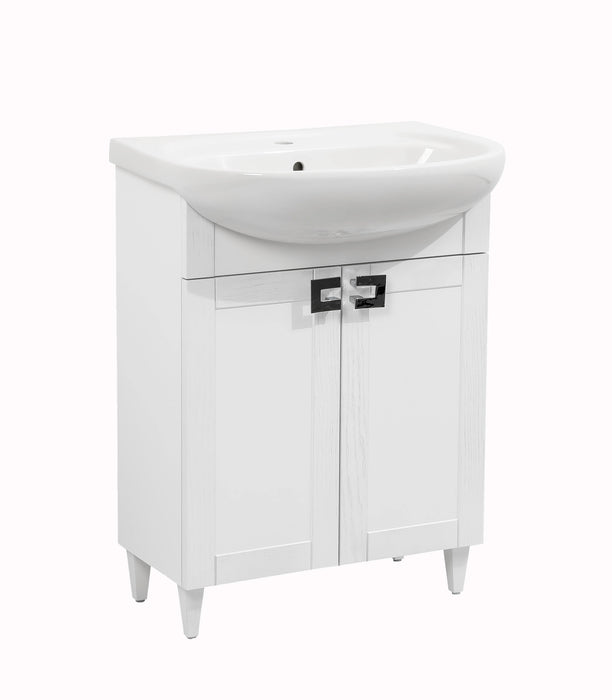 Woodmix Wood White Matte Bathroom Vanity White Matte 1