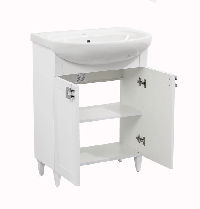 Woodmix Wood White Matte Bathroom Vanity White Matte 3