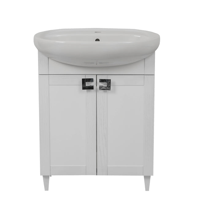 Woodmix Wood White Matte Bathroom Vanity White Matte 6