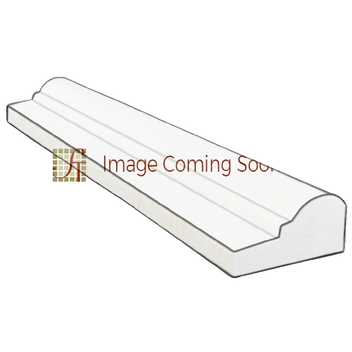 Alicha White Polished Marble Liner - 2" x 12" F1 Chair Rail