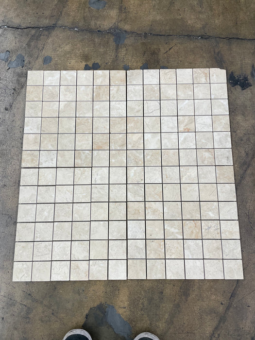 Botticino Classico Marble Mosaic - 2" x 2" Honed