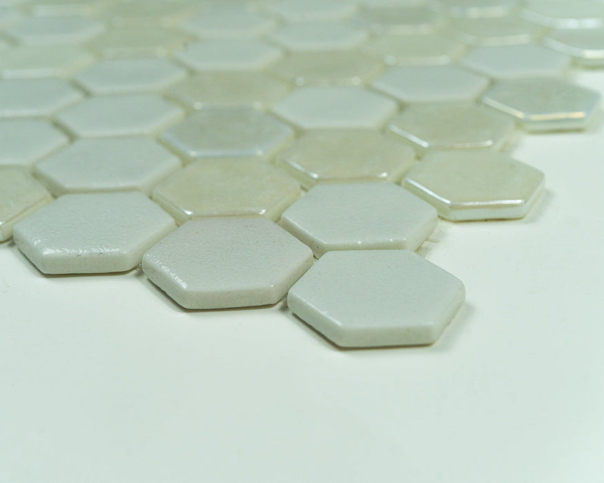 2x2 Hexagon Porcelain Mosaic Black Tile Matte 1
