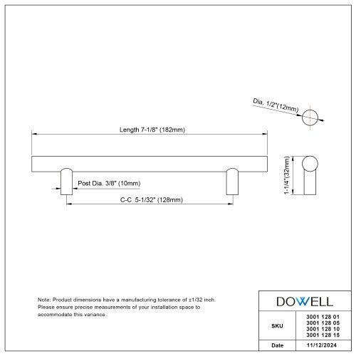3001 Series Matte Black Aluminum Cabinet Pull 8