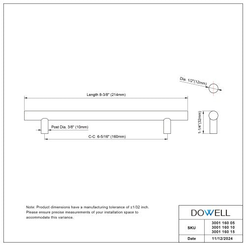 3001 Series Brushed Satin Aluminum Cabinet Pull 8