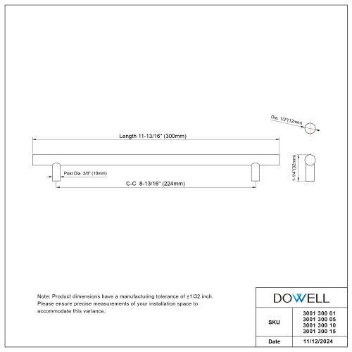 3001 Series Brushed Satin Aluminum Cabinet Pull 7
