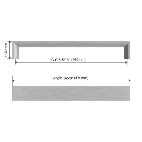 3007 Series Brushed Satin Nickel Metal Cabinet Pull 5