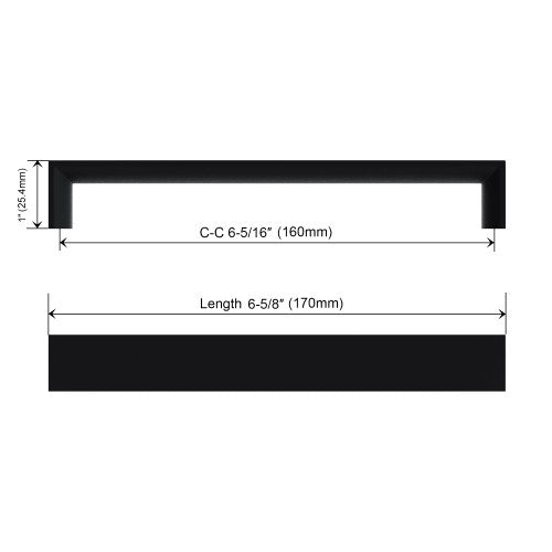 3007 Series Matte Black Metal Cabinet Pull 4