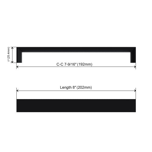 3007 Series Matte Black Metal Cabinet Pull 4
