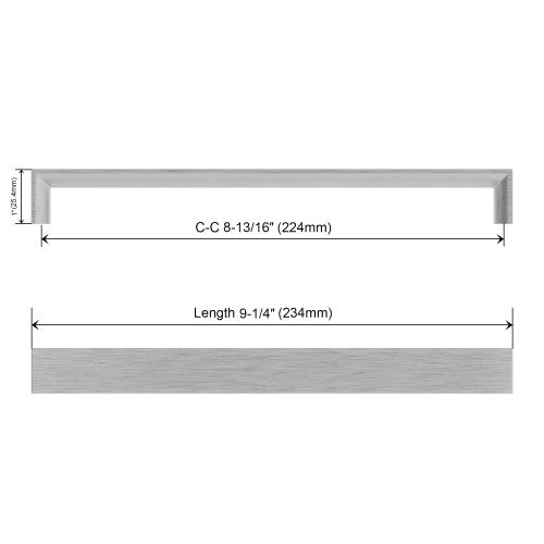 3007 Series Brushed Satin Nickel Metal Cabinet Pull 4
