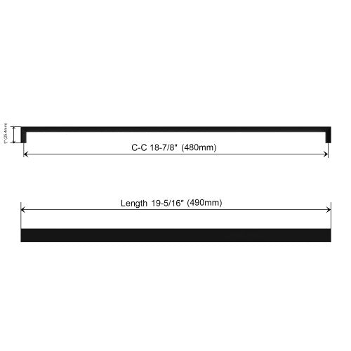 3007 Series Matte Black Metal Cabinet Pull 4
