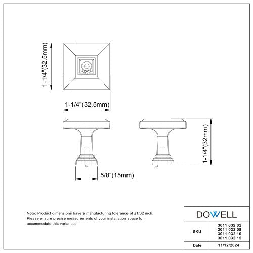 3011 Series Oil Rubbed Bronze Metal Cabinet Knob 5