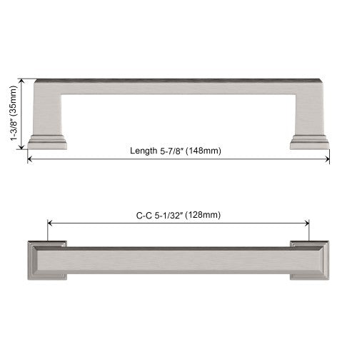 3011 Series Brushed Satin Nickel Metal Cabinet Pull 5