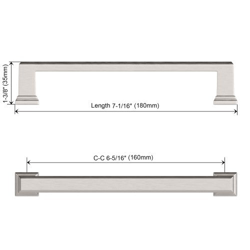 3011 Series Brushed Satin Nickel Metal Cabinet Pull 5
