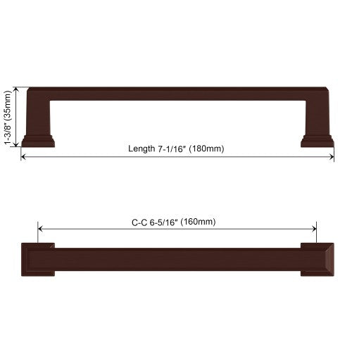 3011 Series Oil Rubbed Bronze  Metal Cabinet Pull 4