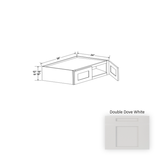 Double Shaker Style Wood Dove White Wall Cabinet Dove White 1