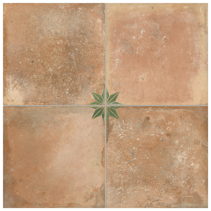 Kings Porcelain Nonna with Sage Star Tile Mixed 3