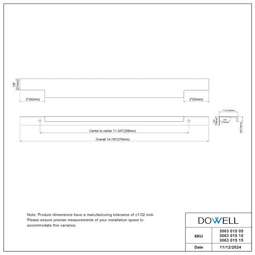 3063 Series Matte Black Metal Cabinet Pull 4