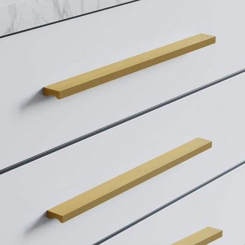 3064 Series Brushed Brass Aluminum Cabinet Pull 3
