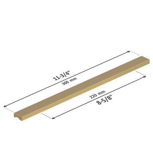 3064 Series Brushed Brass Aluminum Cabinet Pull 2
