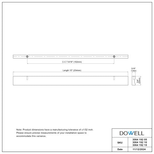 3064 Series Chrome Aluminum Cabinet Pull 7