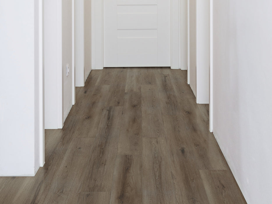 Dwell Vinyl Fireside Brown Resilient Luxury Vinyl Plank ScufResist 2