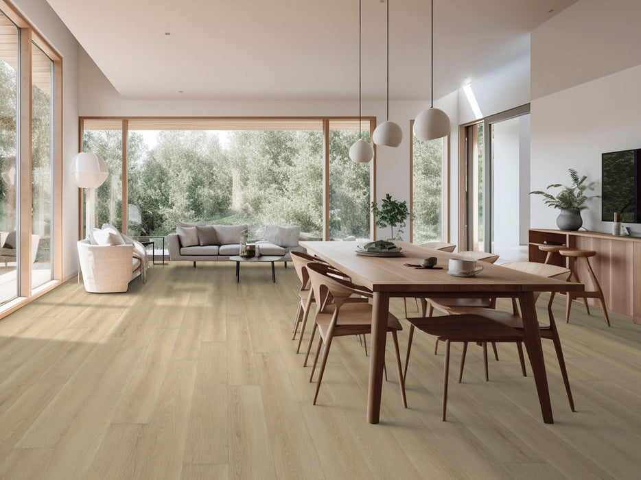 Dwell Vinyl Cozy Taupe Resilient Luxury Vinyl Plank ScufResist 2