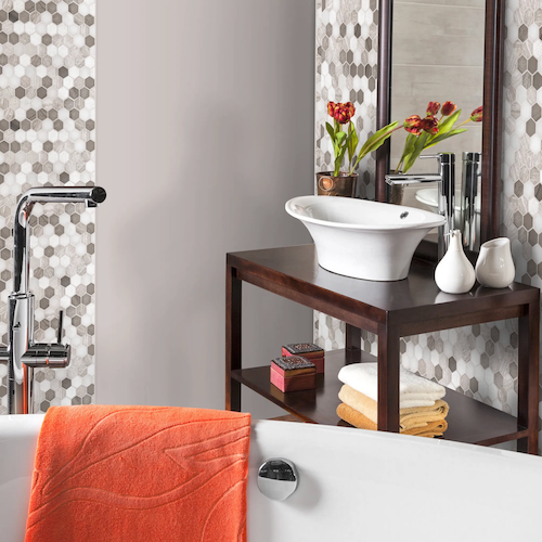 Stream Stone Mosaic Honed Marble & Limestone