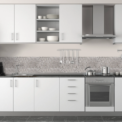 Stream Stone Mosaic Honed Mixed