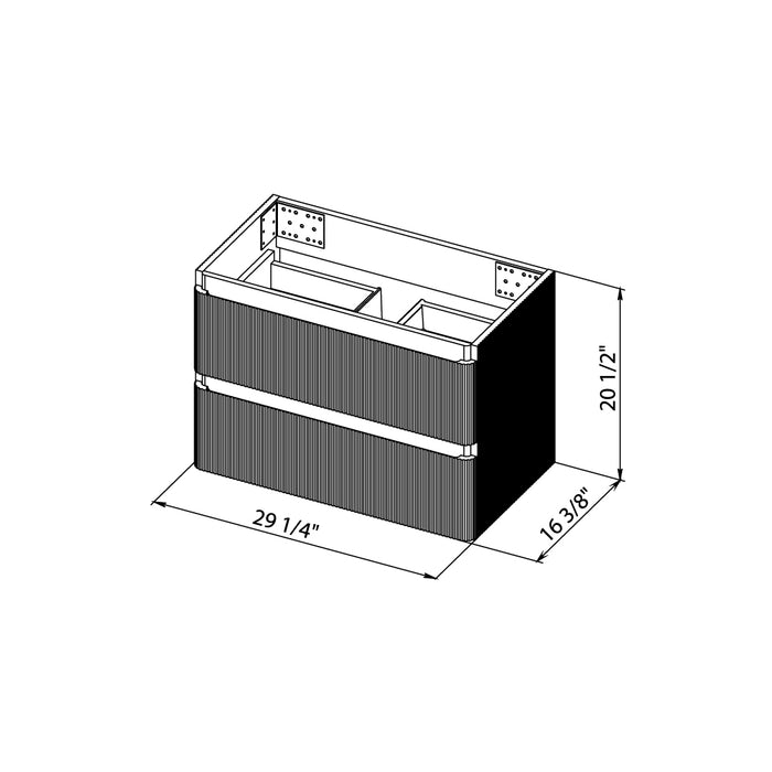 Luxury Wood Gray Matte Bathroom Vanity Gray Matte 8