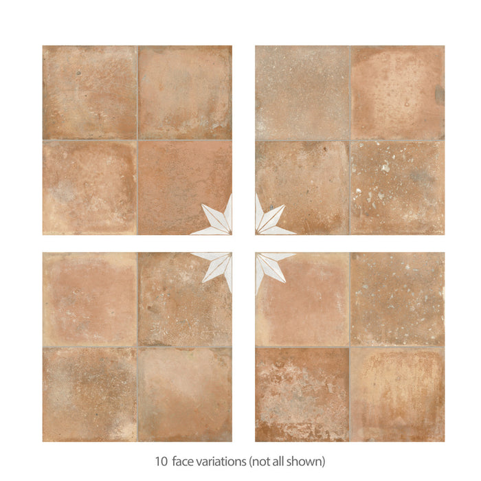 Kings Porcelain Nonna with White Corner Star Tile Mixed 4