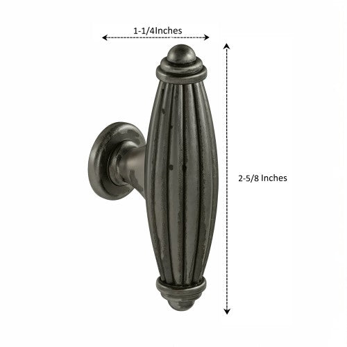 3131 Series Black Nickel polish by Machine w/ Dull Lacquer Metal Cabinet Knob 4