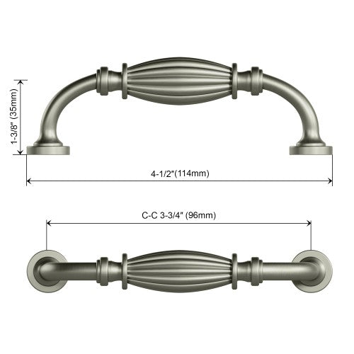 3131 Series Brush Satin Nickel Metal Cabinet Pull 5