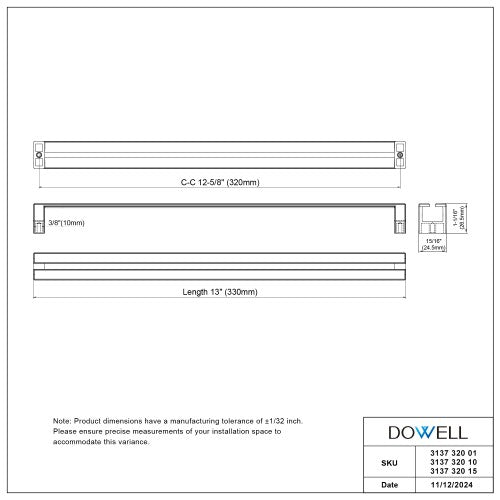 3137 Series Chrome Metal Cabinet Pull 6