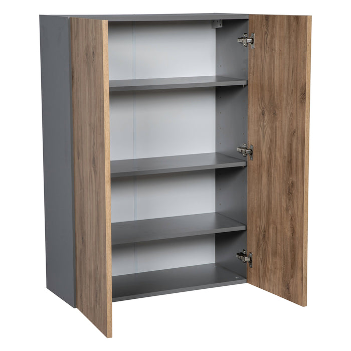 Wallkitchens Wood Natural Teak  Wall Cabinet Natural Teak 2