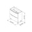Delux Wood Gray Matte Bathroom Vanity Gray Matte 7