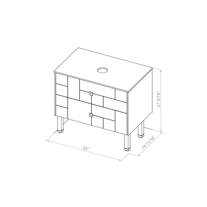 Dune Wood White Matte Bathroom Vanity White Matte 7