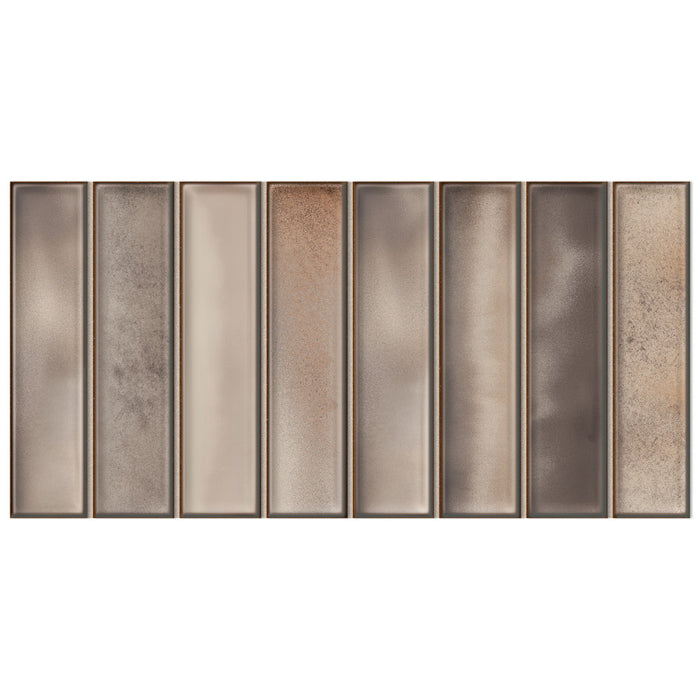 Borealis Ceramic Greige Tile Glossy 1