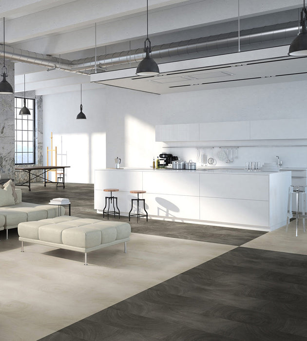 Radius Vinyl Hughes Gray C06 Vinyl Tile Embossed 4