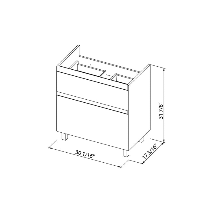Elit Wood Brown Matte Bathroom Vanity Brown Matte 7