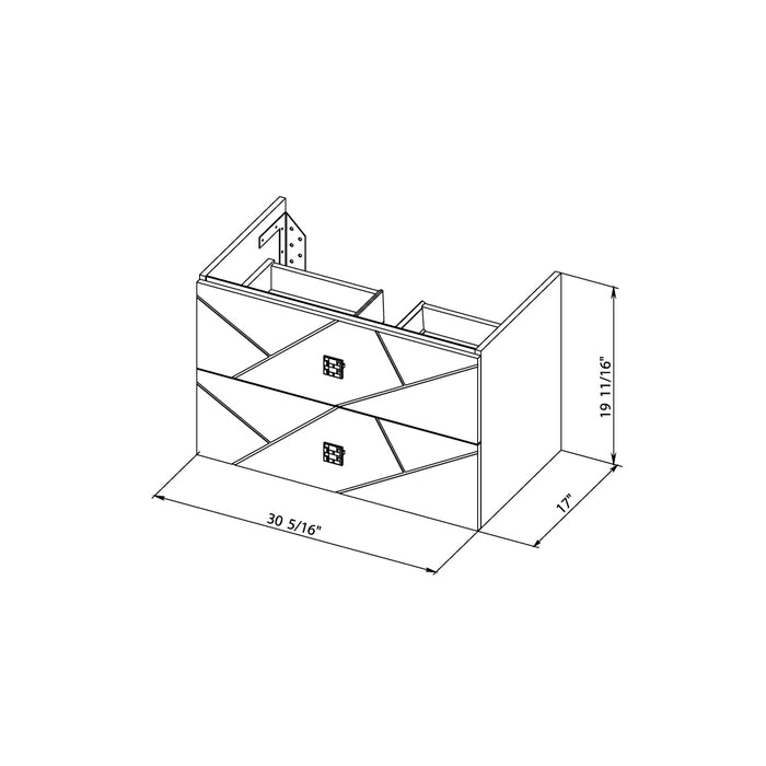 Picasso Wood White Matte Bathroom Vanity White Matte 7