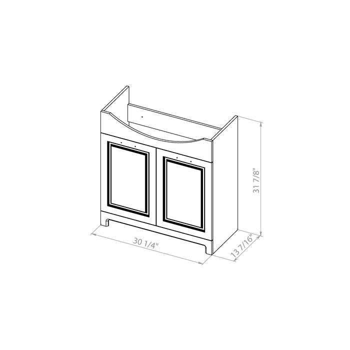 Classic Wood Brown Matte Bathroom Vanity Brown Matte 7