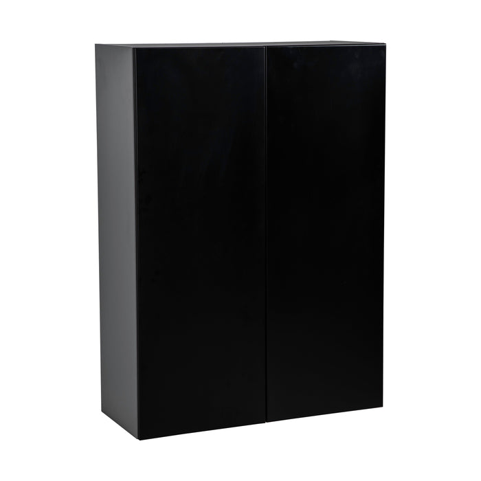 Wallkitchens Wood Black Matte Wall Cabinet Black Matte 1