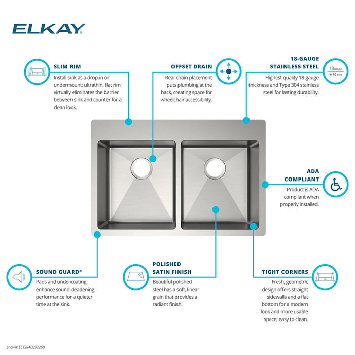 Crosstown Stainless Steel Kitchen Sink 11